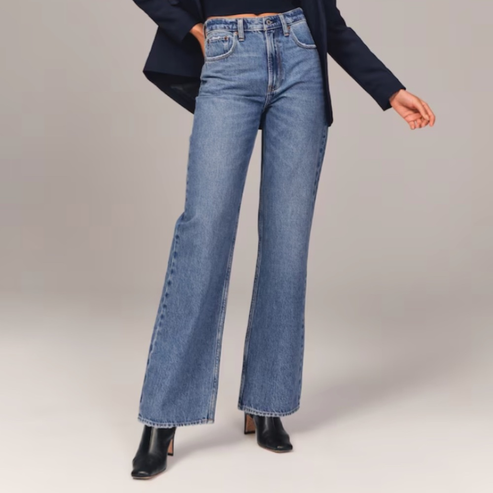 Abercrombie High Rise Loose Jeans 29 Short